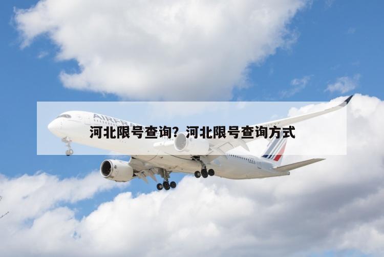 河北限号查询？河北限号查询方式