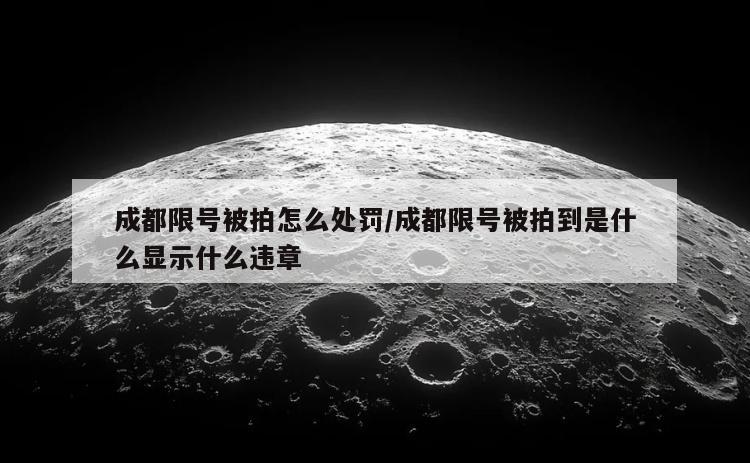 成都限号被拍怎么处罚/成都限号被拍到是什么显示什么违章