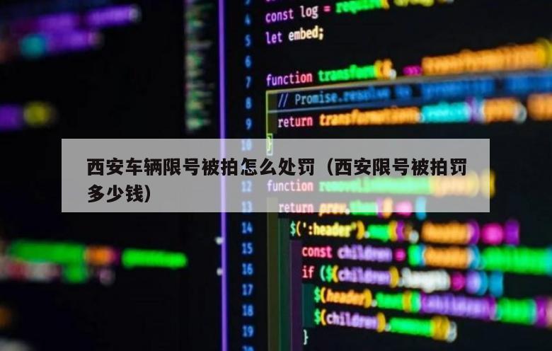 西安车辆限号被拍怎么处罚（西安限号被拍罚多少钱）