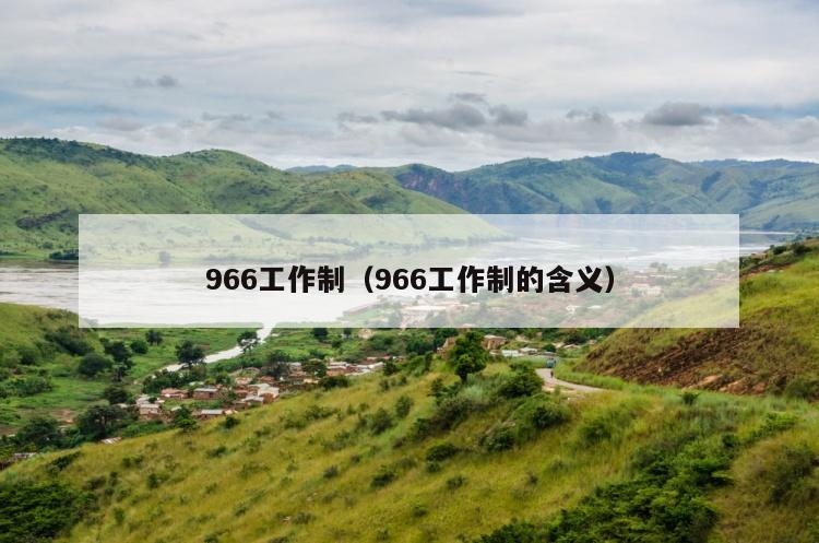 966工作制（966工作制的含义）