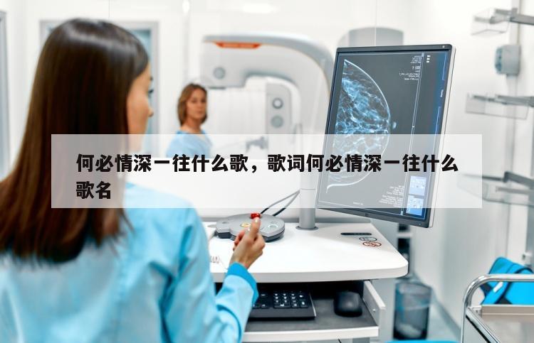 何必情深一往什么歌，歌词何必情深一往什么歌名