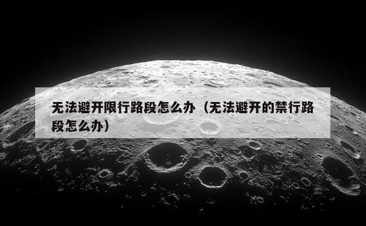 无法避开限行路段怎么办（无法避开的禁行路段怎么办）